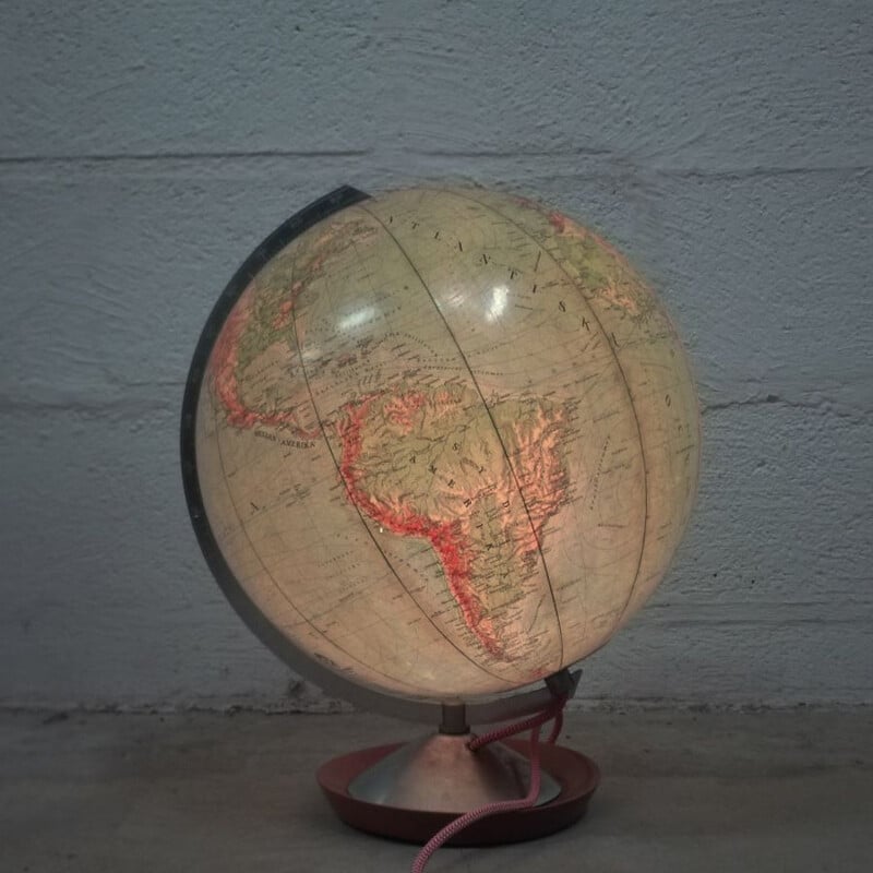 Globe vintage terrestre lumineux pour JRO Globus 1960