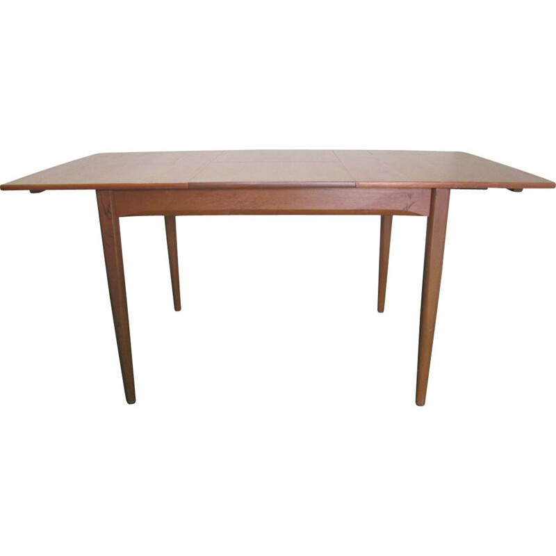 Vintage extendable dining table in teak