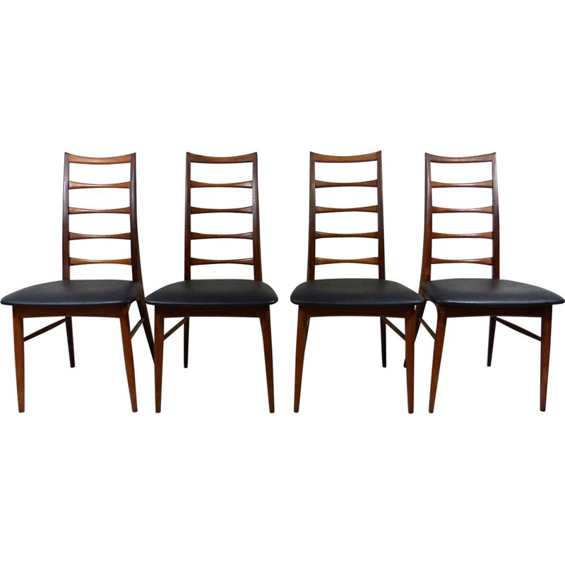 Ensemble de 4 chaises vintage modèle Lis par Niels Koefoed, Danemark
