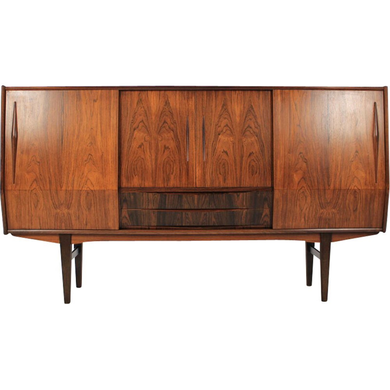 Buffet vintage en palissandre par E.W.Bach