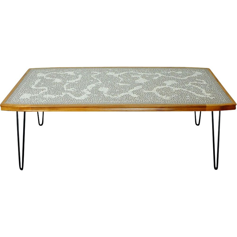 Table basse vintage avec surface en mosaïque, Allemagne