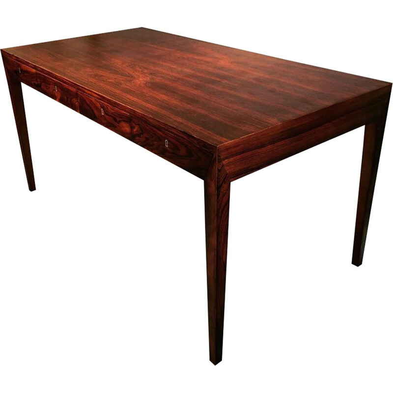 Vintage desk of Severin Hansen in rosewood edition Haslev circa 1960