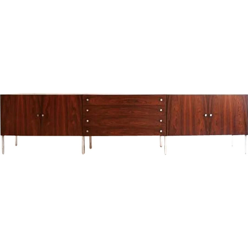 Vintage sideboard in rosewood by Poul Norreklit Sigurd Hansen edition circa 1960