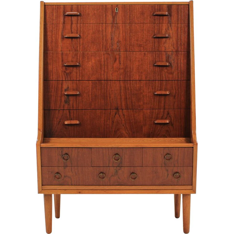 Vintage danish teak chest of drawers 1960