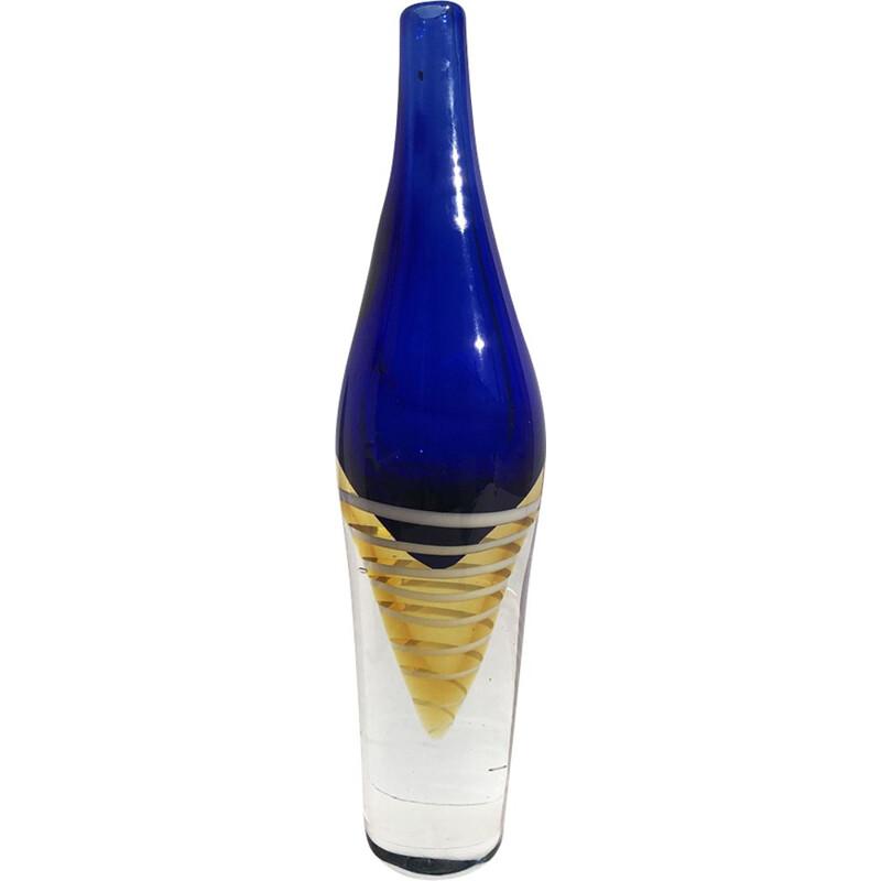 Vintage bottle vase in Murano glass 1970