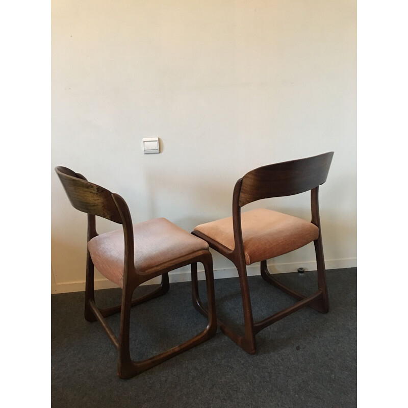 Pair of vintage Sled chairs by Baumann