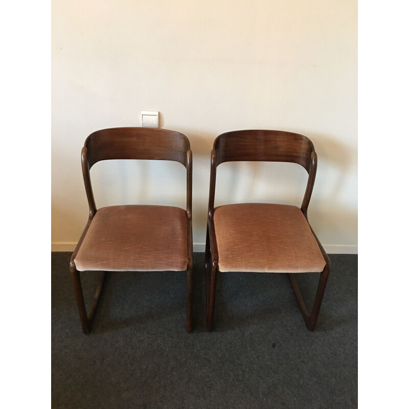 Paire de chaises Traîneau par Baumann