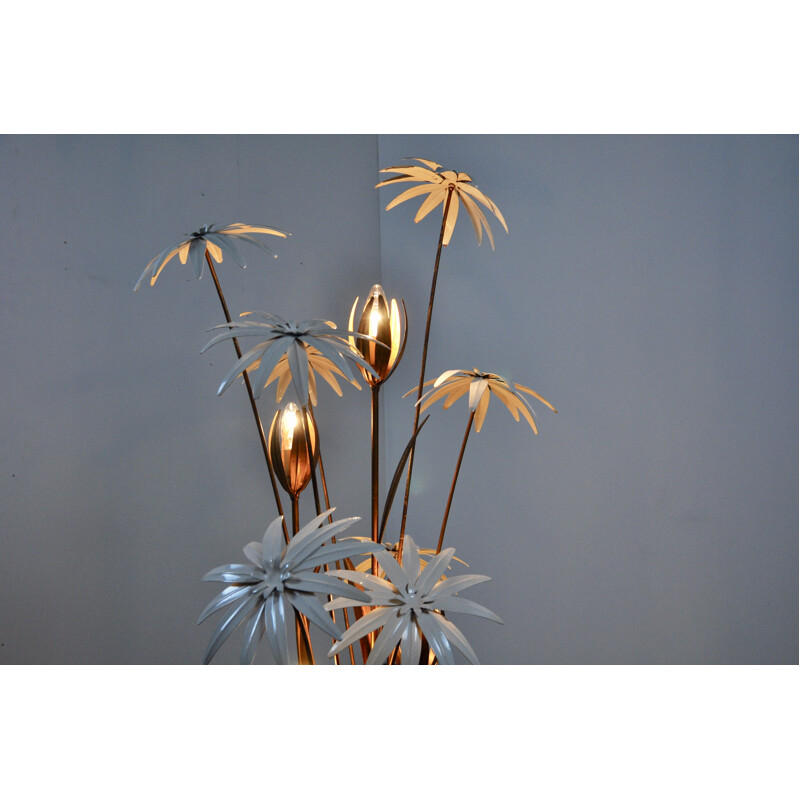 Vintage floral floor lamp by Hans Kögl