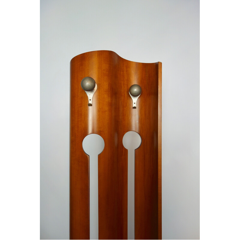 Vintage Italian coat rack in cherrywood