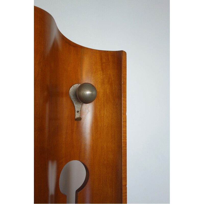 Vintage Italian coat rack in cherrywood