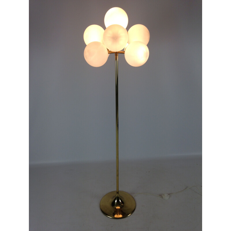 Brass floor lamp by Max Bill for Temde