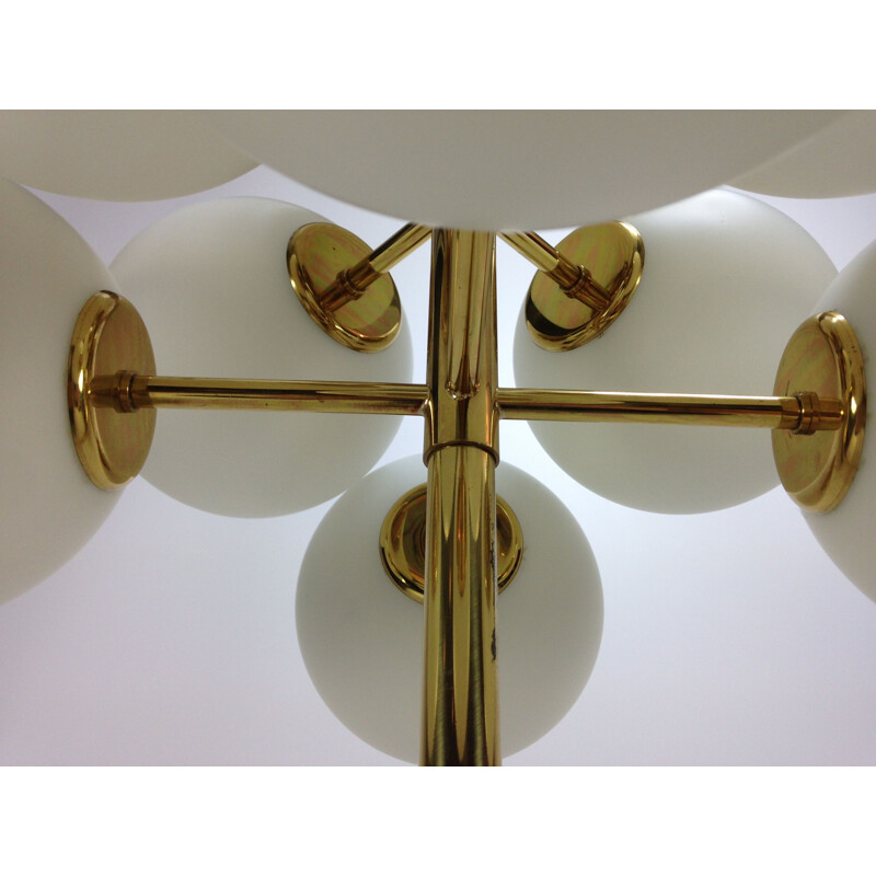 Brass floor lamp by Max Bill for Temde