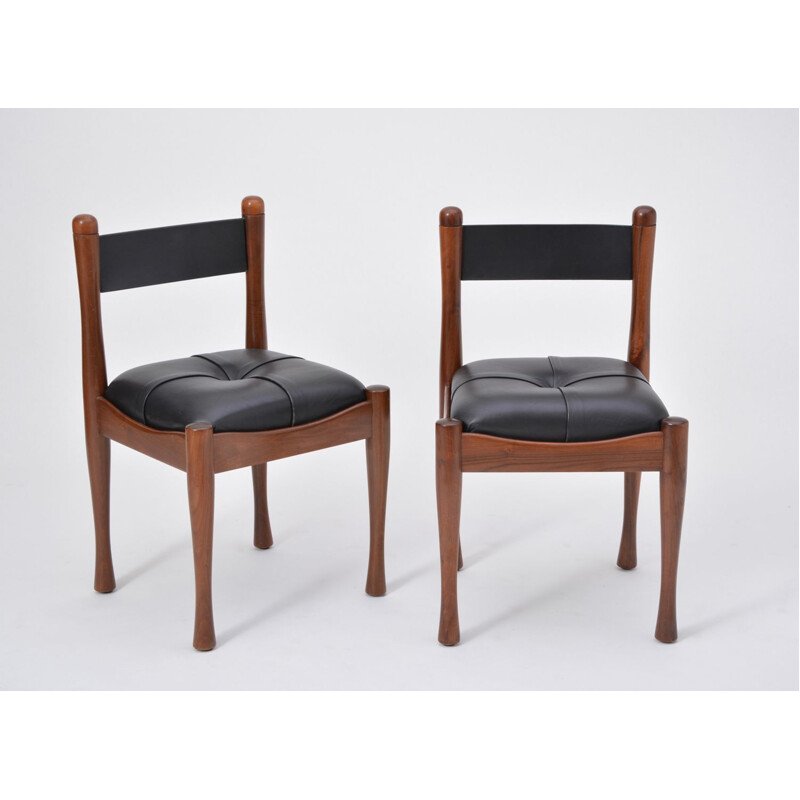 Set of 6 Italian dining chairs by Silvio Coppola for Bernini