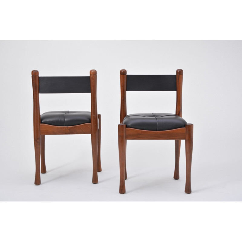 Set of 6 Italian dining chairs by Silvio Coppola for Bernini