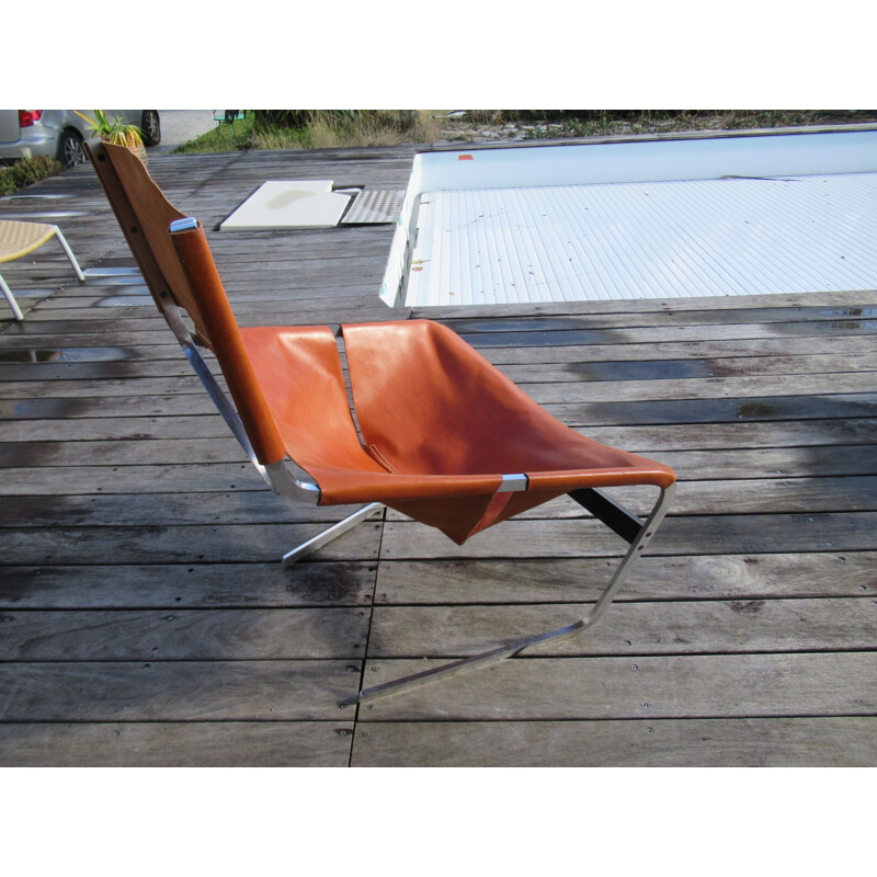 F444 leather armchair by Pierre Paulin 1960s
