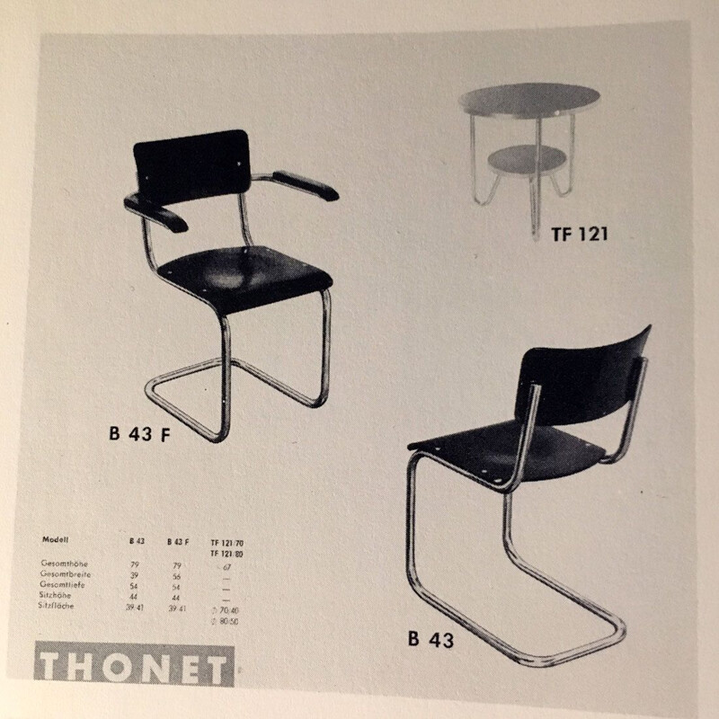 Vintage stoel van Mart Stam voor Thonet