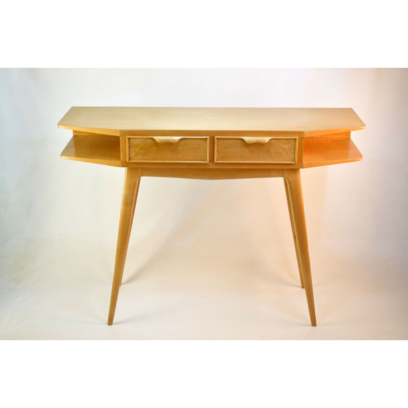 Vintage Italian console in pearwood