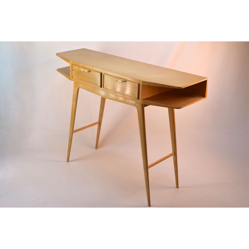 Vintage Italian console in pearwood