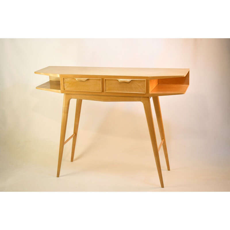 Vintage Italian console in pearwood