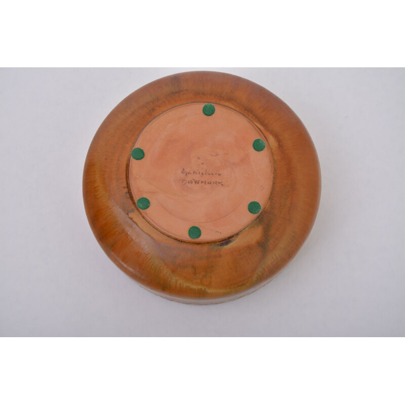 Vintage danish ceramic bowl by Ejvind Nielsen 1970