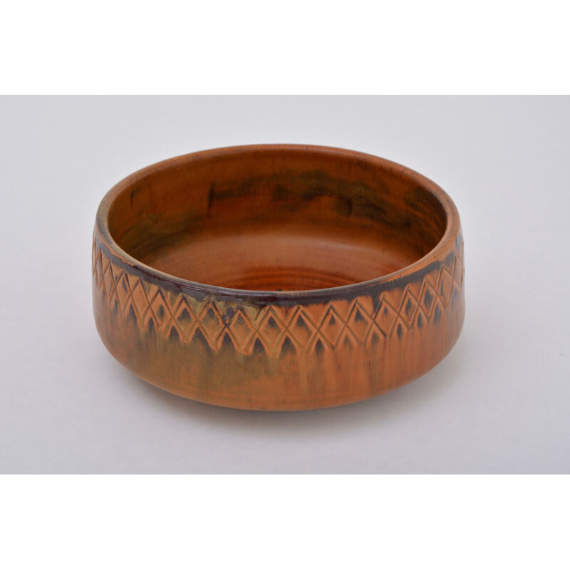 Vintage danish ceramic bowl by Ejvind Nielsen 1970