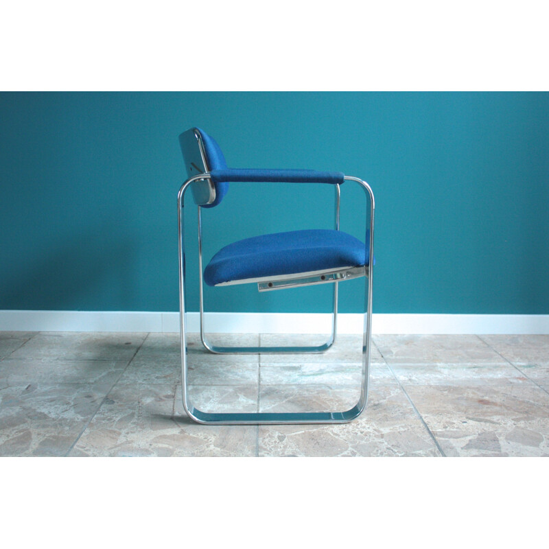 Suite de 4 fauteuils Mobel Italia en acier chromé, Eero AARNIO - 1960