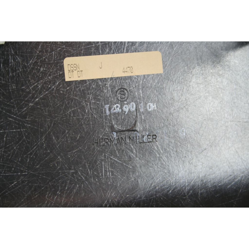 Chaise vintage DSX de Eames en fibre de verre et tissu gris