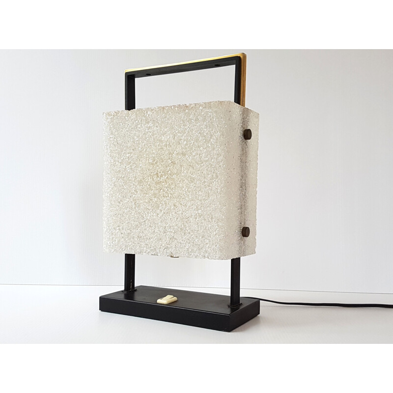 Vintage lamp for Maison Arlus in resin and steel 1950 vintage