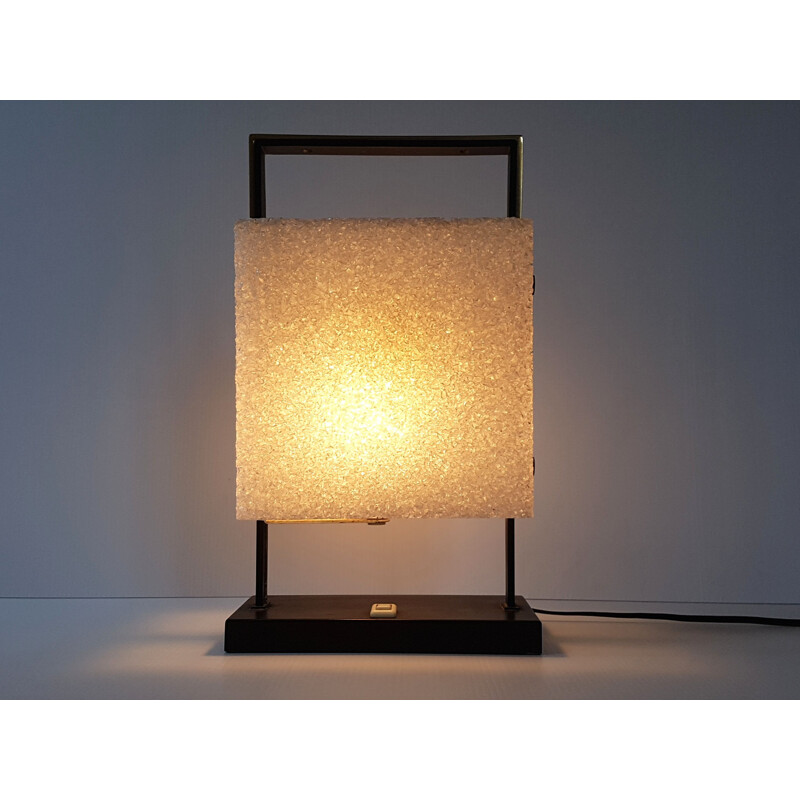 Vintage lamp for Maison Arlus in resin and steel 1950 vintage