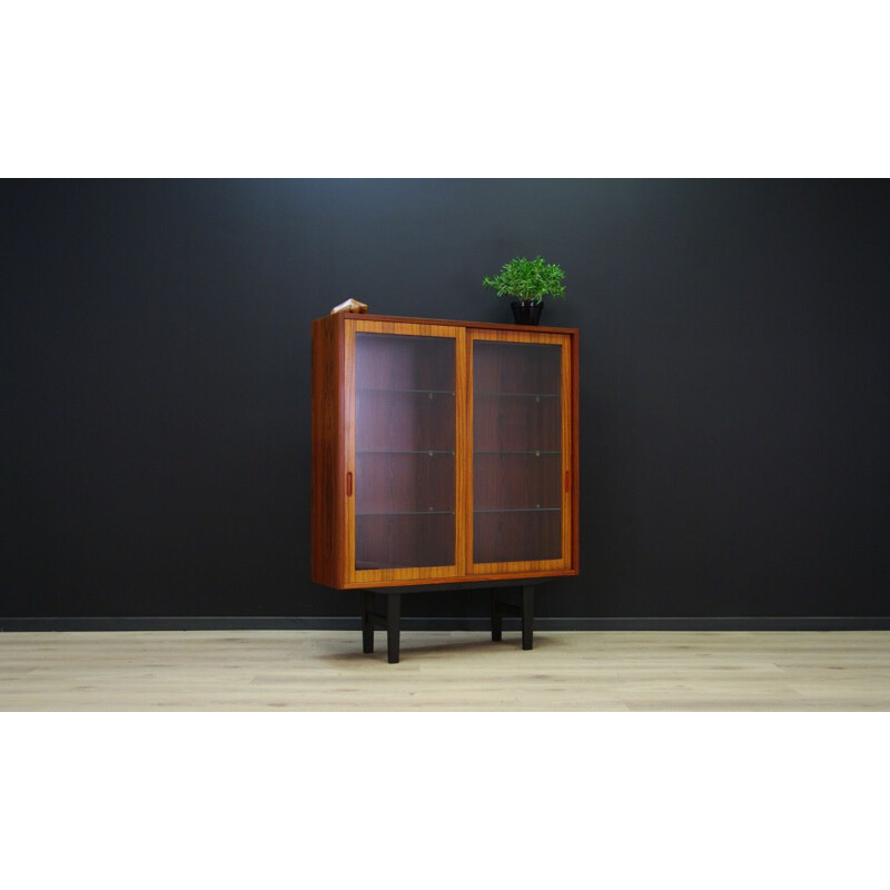 Vintage Hundevad bookcase in rosewood and glass 1970