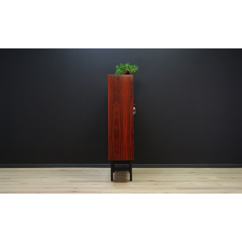 Vintage Hundevad bookcase in rosewood and glass 1970
