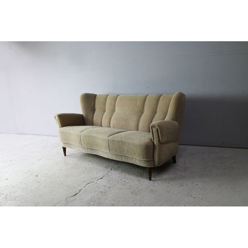 Scandinavian beige sofa in wool