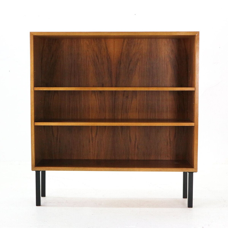 Vintage bookshelf in walnut and steel