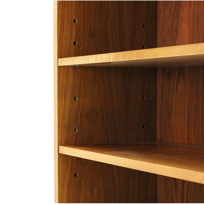 Vintage bookshelf in walnut and steel