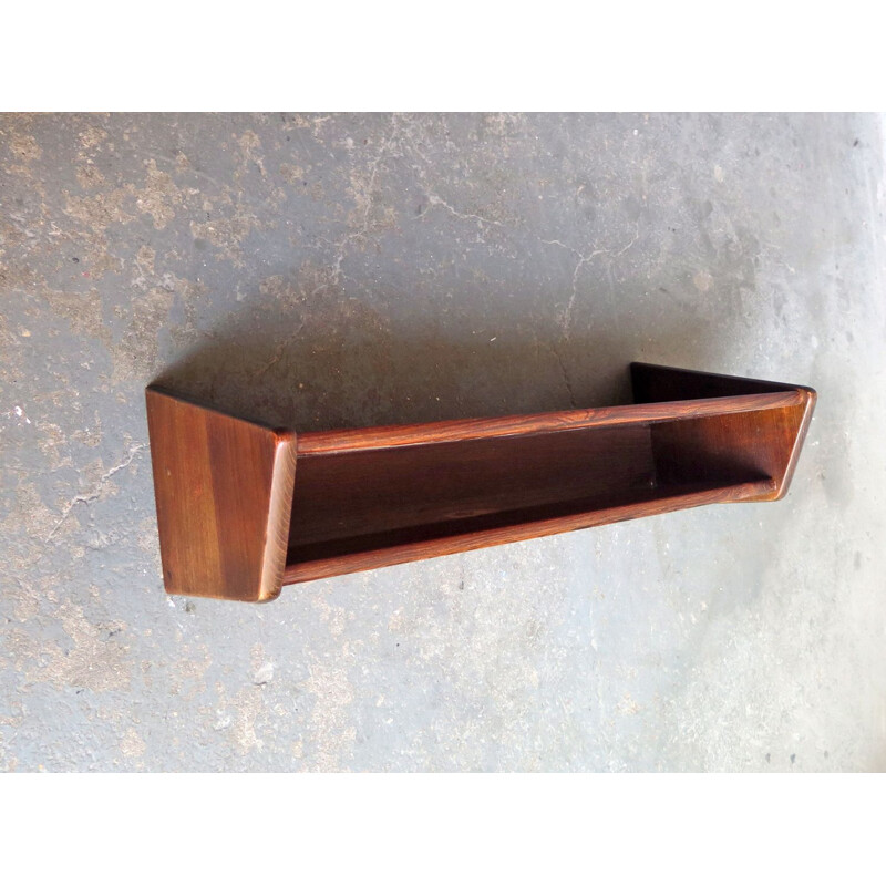 Vintage wall shelf in rosewood