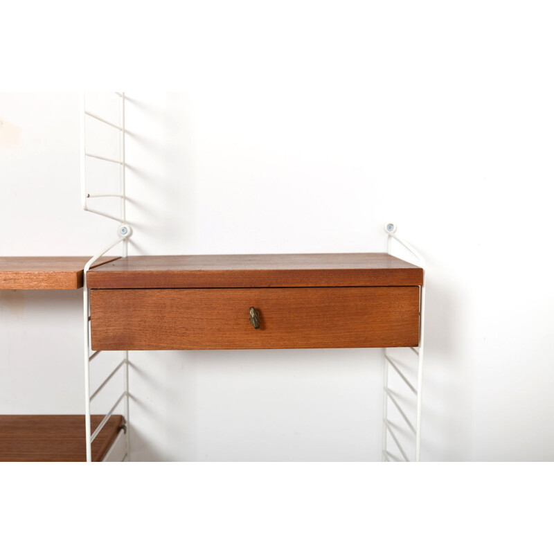Vintage shelving system in teak by Nisse Strinning