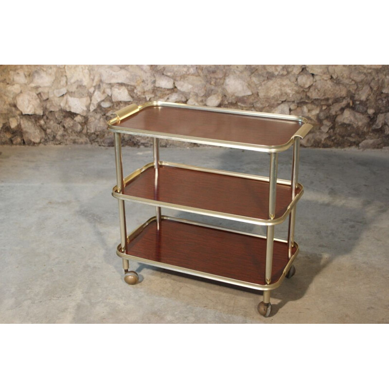 Vintage trolley in brown formica 1960