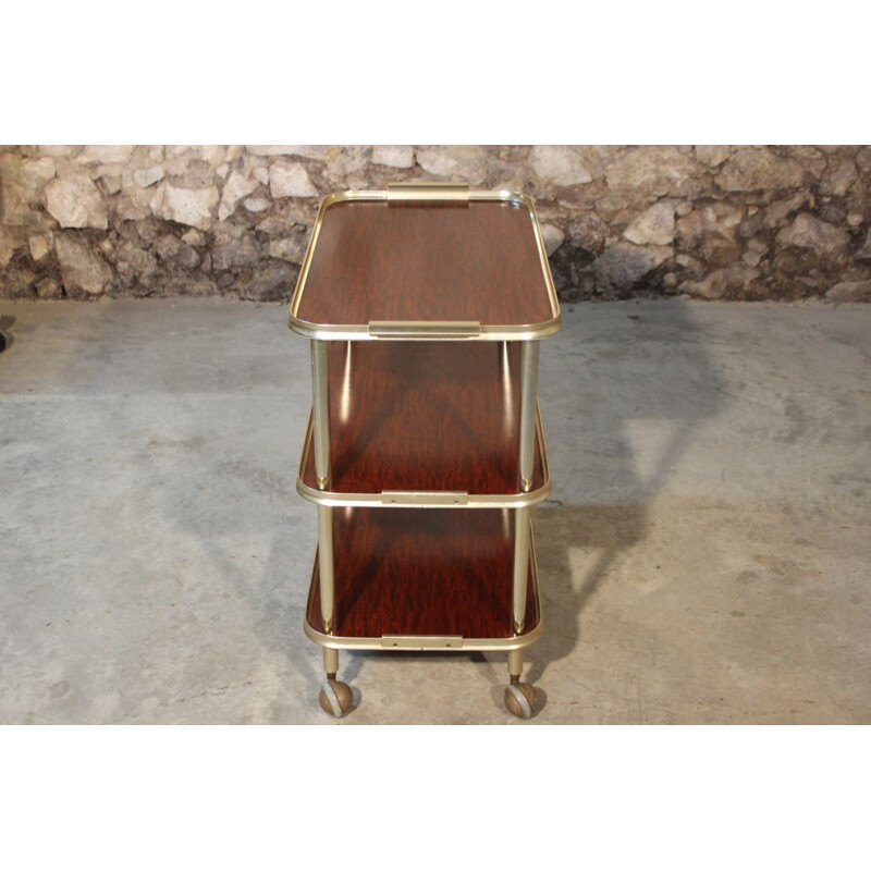 Vintage trolley in brown formica 1960