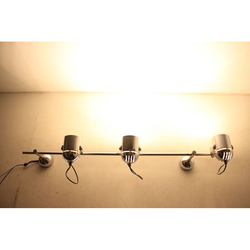 Vintage pair of Comby Lux wall lamps by Stanislav Indra in metal 1970