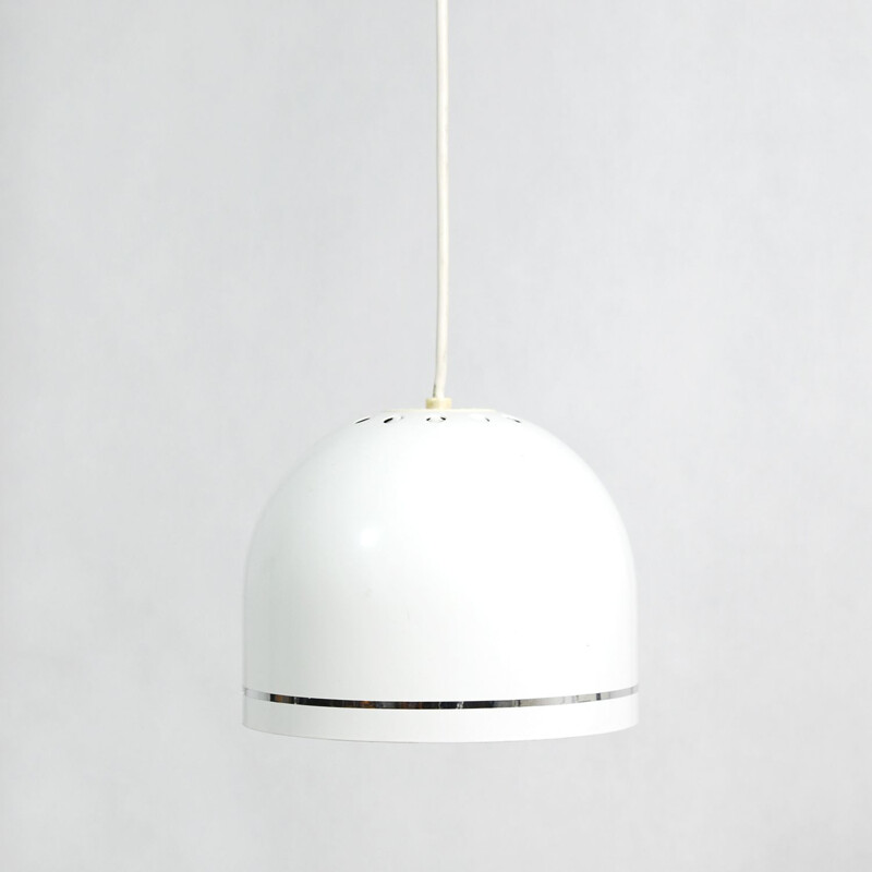 Vintage german FDK 201-110 ceiling lamp for Philips in white steel 