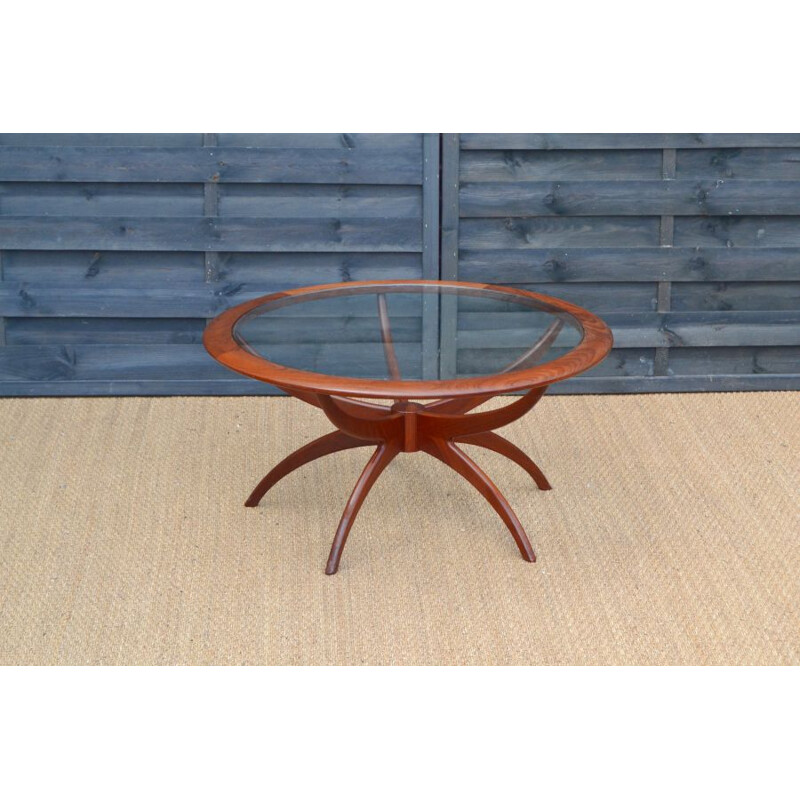 Vintage Spider table for G Plan in teak and glass 1960