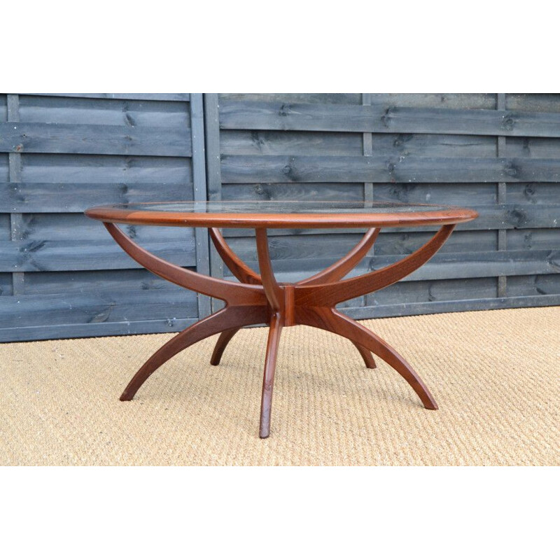 Vintage Spider table for G Plan in teak and glass 1960