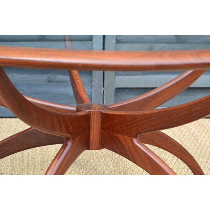 Vintage Spider table for G Plan in teak and glass 1960