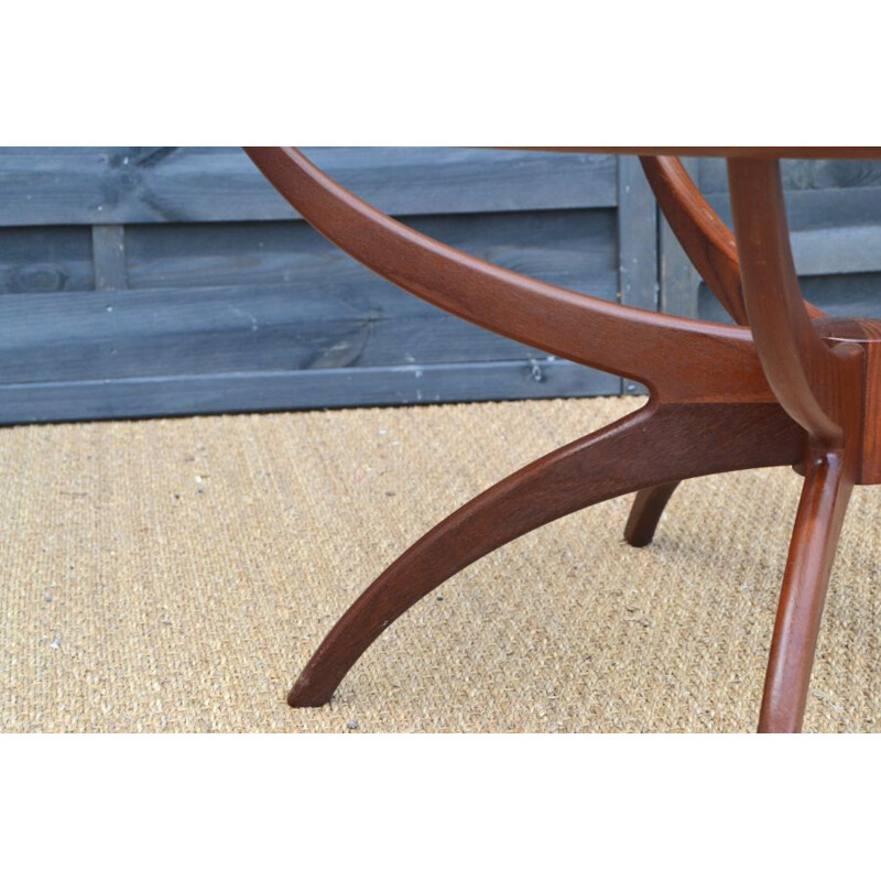 Vintage Spider table for G Plan in teak and glass 1960