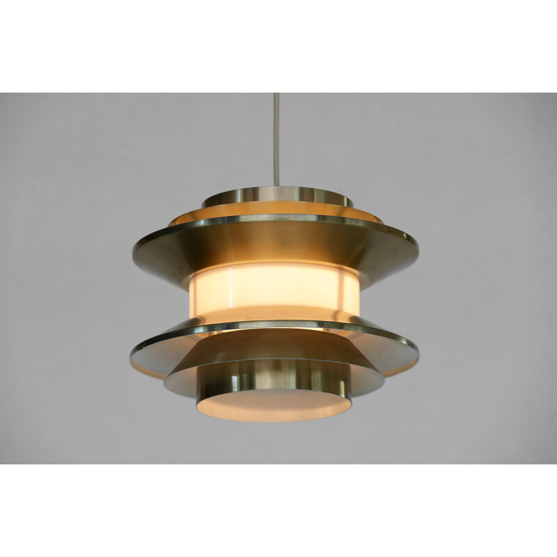 Vintage Trava pendant lamp by Thores in aluminium and plastic