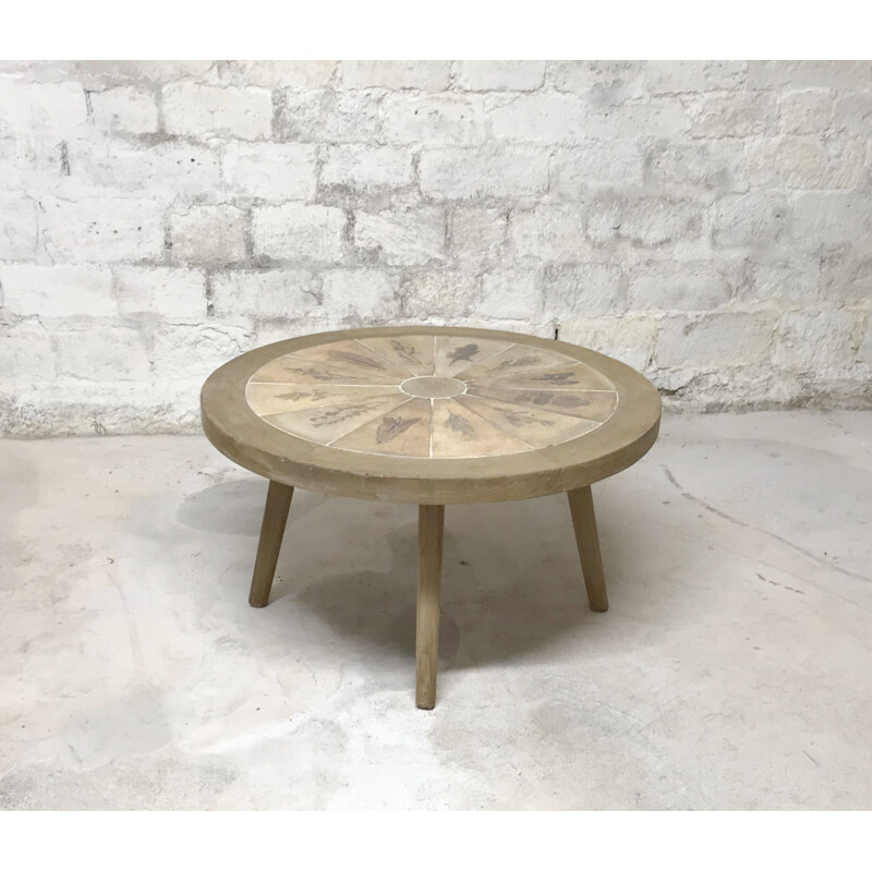 Vintage coffee table by Jean Touret for Marolles