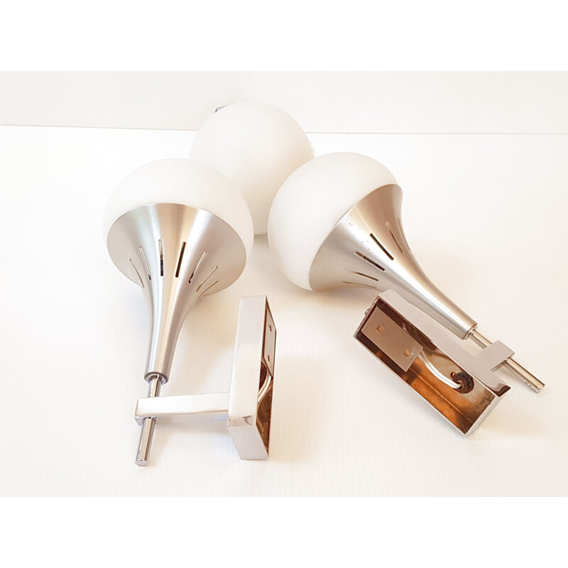 Set of 3 wall lamps by Gaetano Sciolari