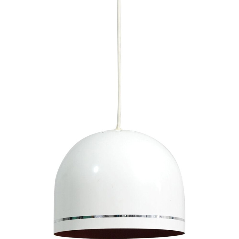 Vintage german FDK 201-110 ceiling lamp for Philips in white steel 