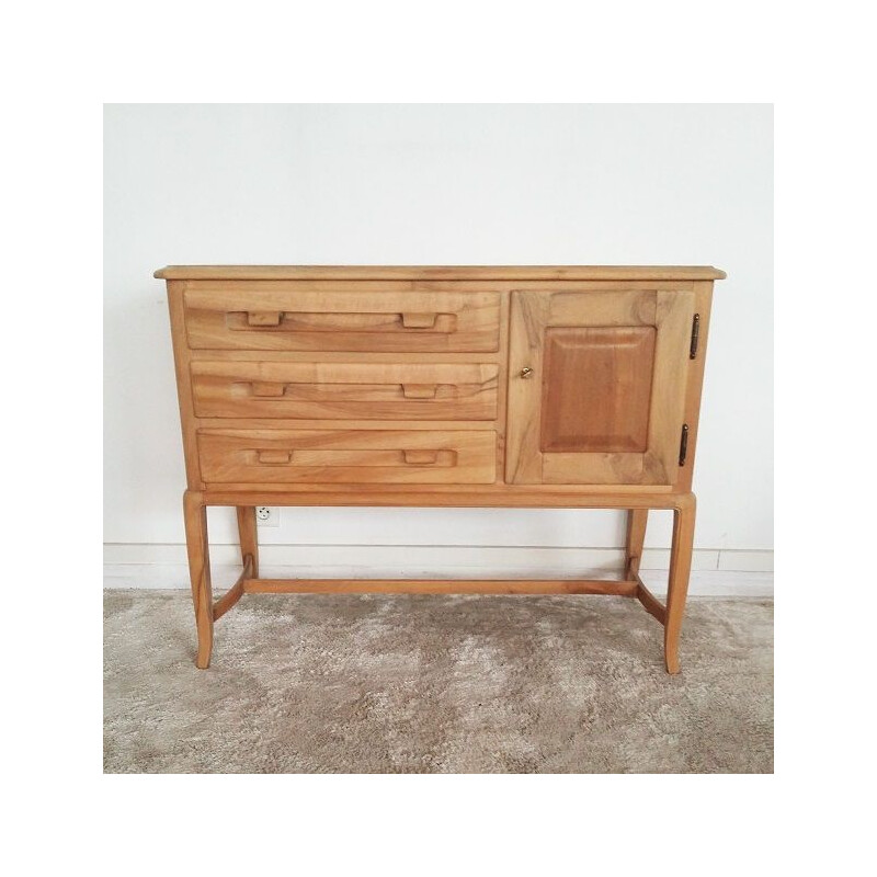 Vintage Swiss chest of drawers in walnut