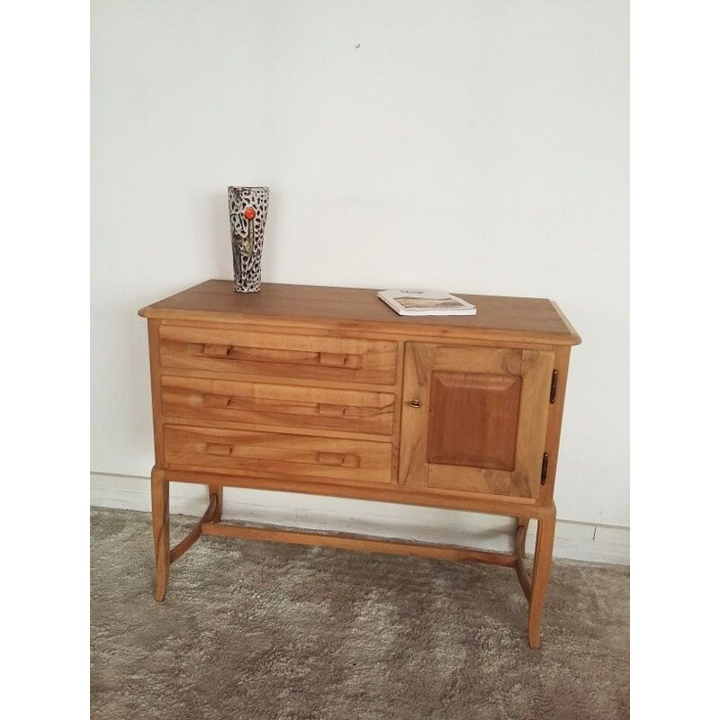 Vintage Swiss chest of drawers in walnut